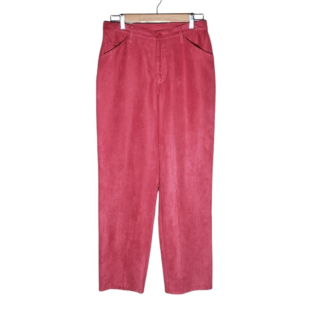 Vintage Pants Microsuede High Waisted